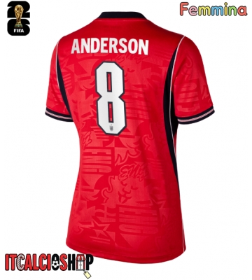 Inghilterra Elliot Anderson #8 Seconda Maglia Femmina Mondiali 2026 Manica Corta